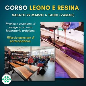 Corso in presenza – Legno e Resina, Padroneggia le tecniche più avanzate